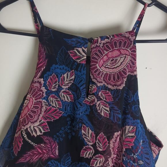Whimsigoth Floral Sleeveless Maxi Dress - Dark Romanic Black and Pink Women's L - Picture 10 of 12